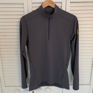 Arc'Teryx Phase AR Zip Neck Pullover Women M Black Base Layer Quarter Zip Active